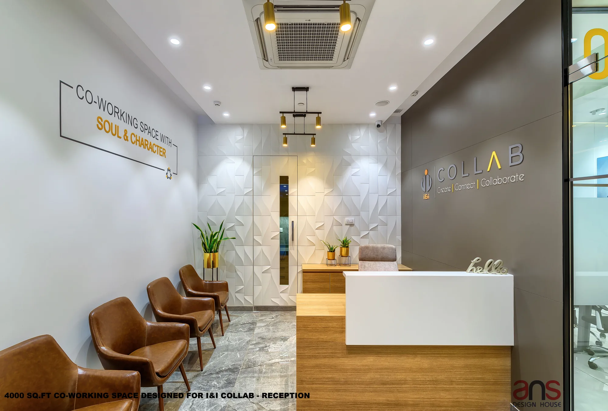I & I Collab corporate office, Thane: reception and waiting