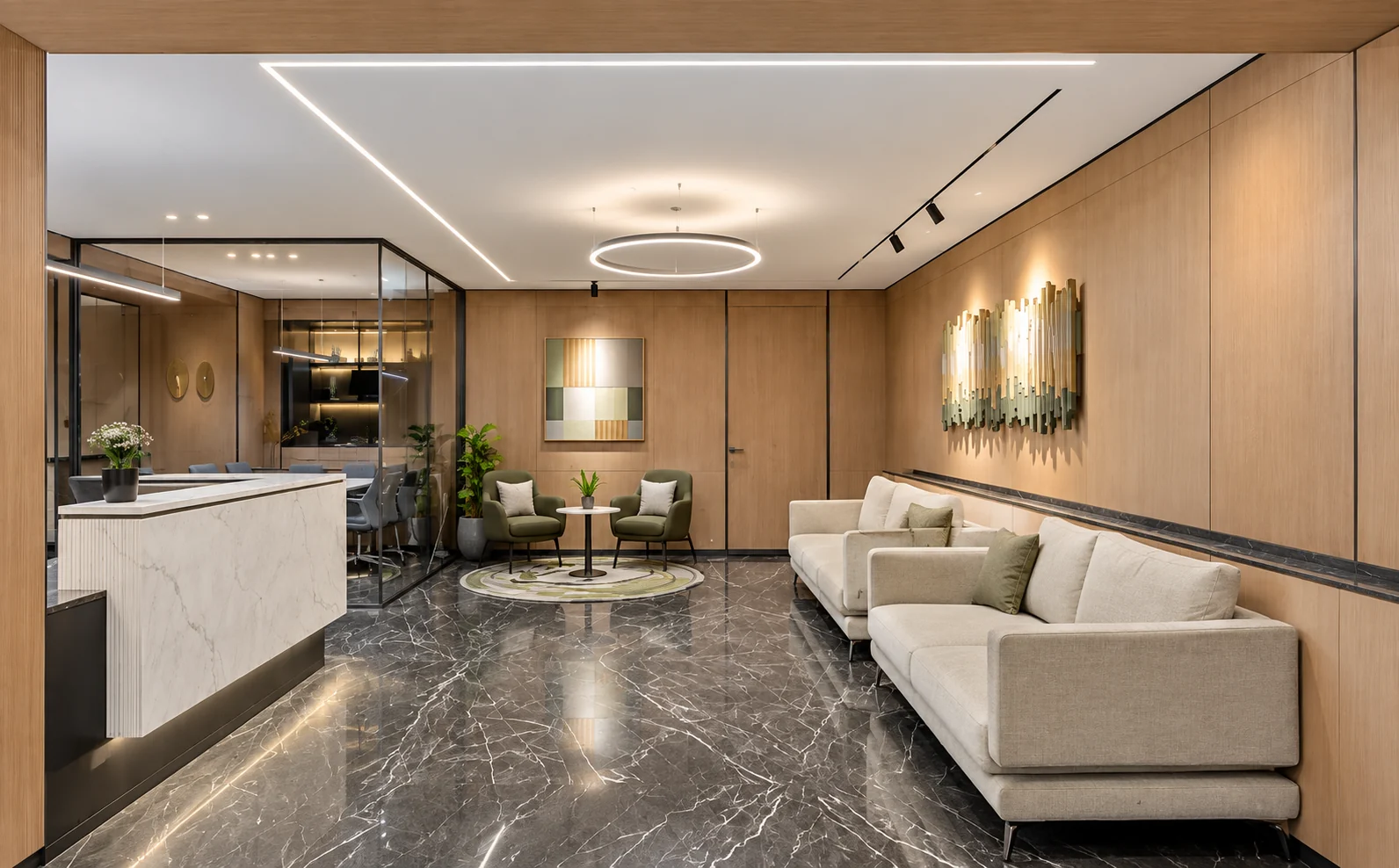 Kiran Industries office: reception lounge