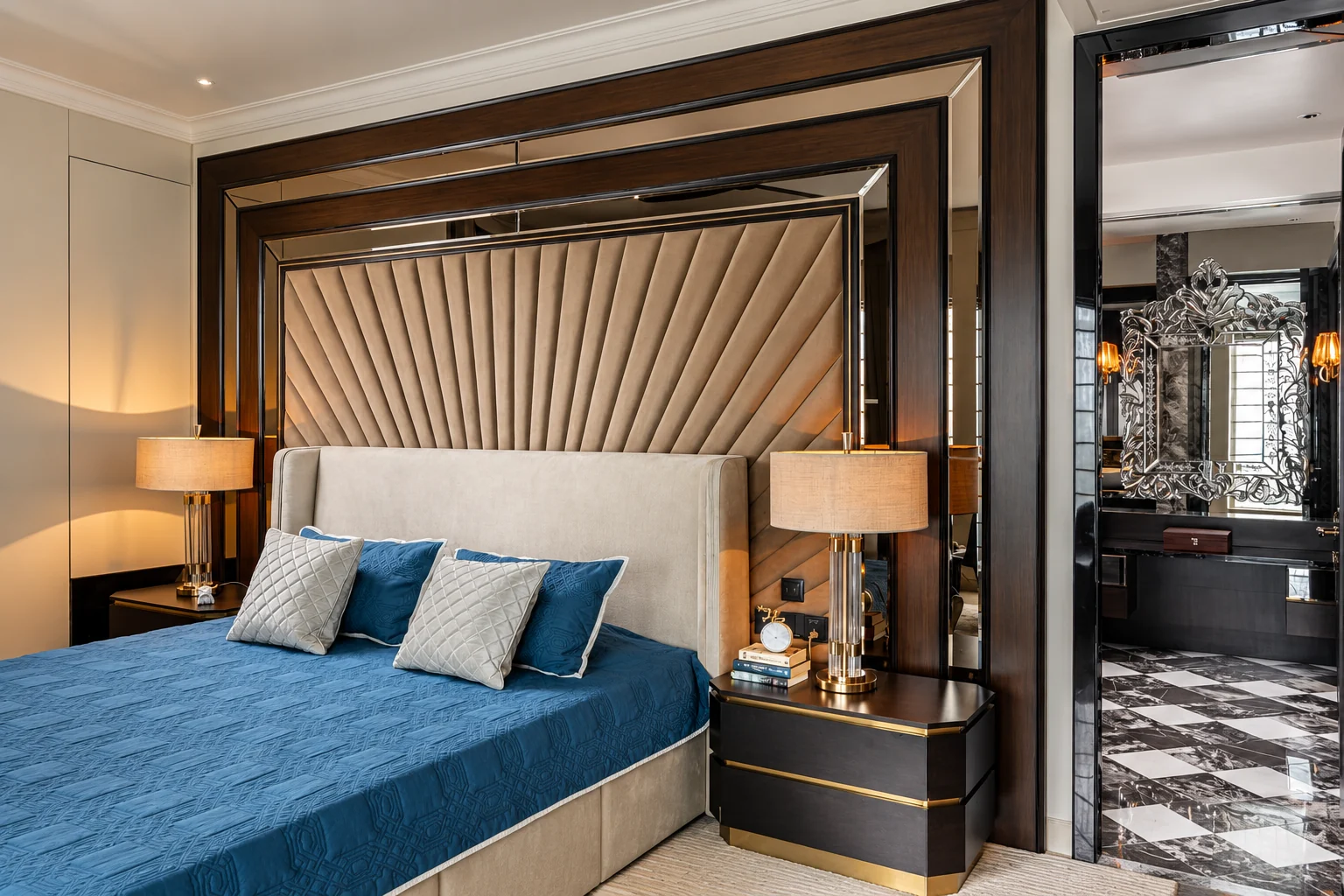 Luxury residence, Kolkata: master bedroom