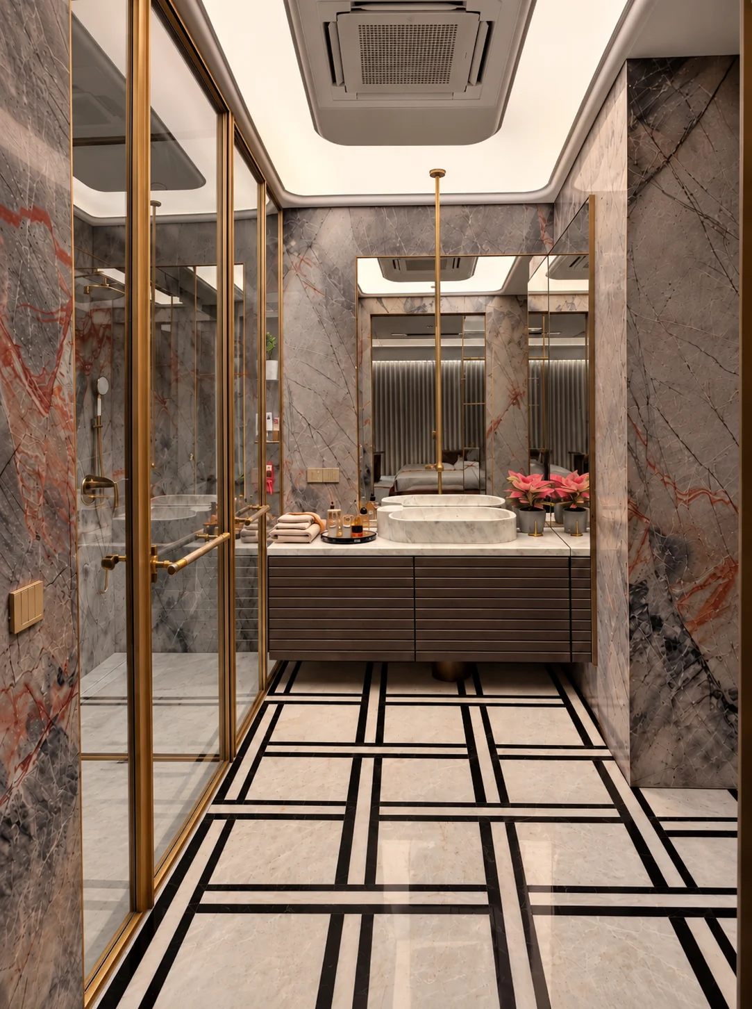 Luxury residence, Kolkata: washroom