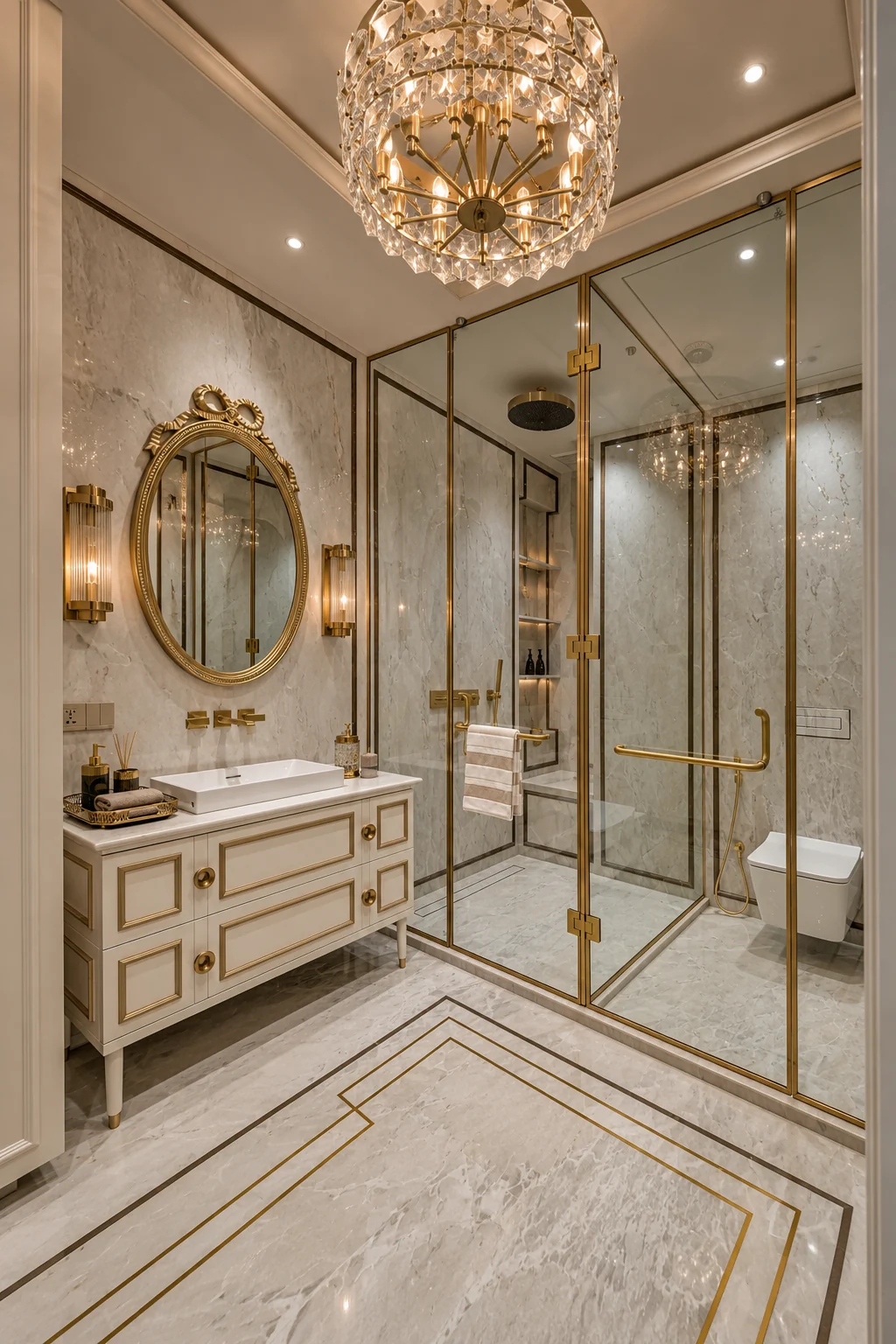 Luxury villa, Jaipur: bathroom vanity