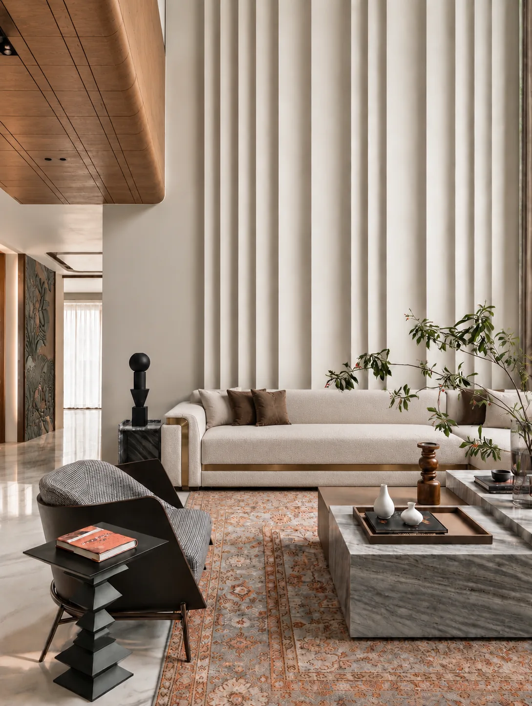 Luxury villa, Jaipur: living room