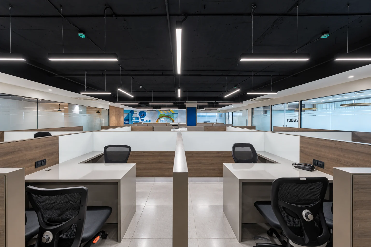 RenewSys corporate office, BKC: open workspace