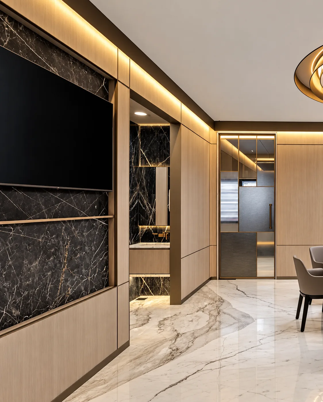 Shree Exports office, Ahmedabad: lift lobby