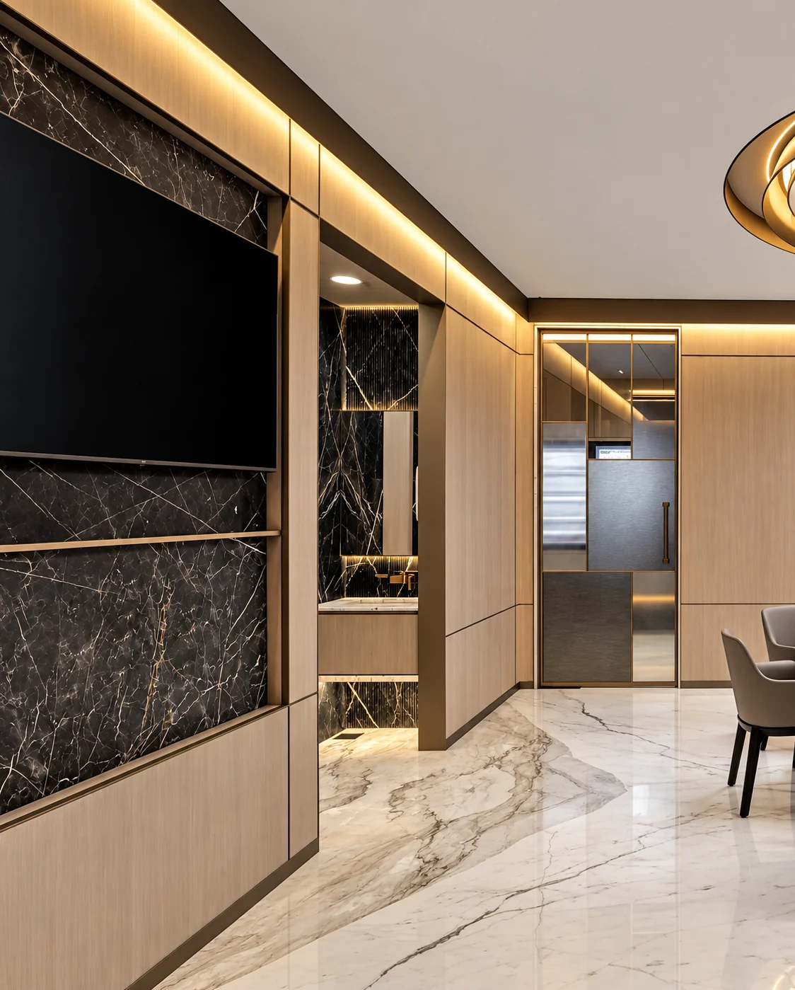 Shree Exports office, Ahmedabad: lift lobby